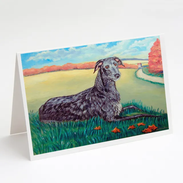 Scottish Deerhound Greeting Cards and Envelopes Pack of 8 7521GCA7P