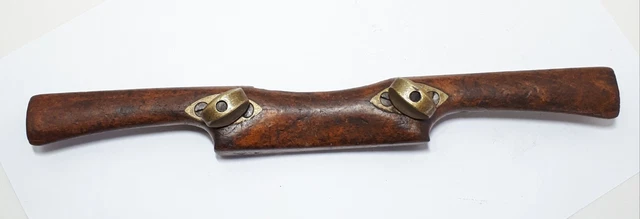 Vintage Beechwood Wood And Brass Adjustable Spokeshave - Broad Arrow - J Dixon?
