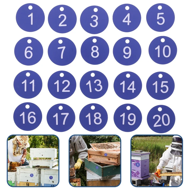 20pcs L'apiculture Boîte Marqueur BRICOLAGE En Plastique Nombre Signes