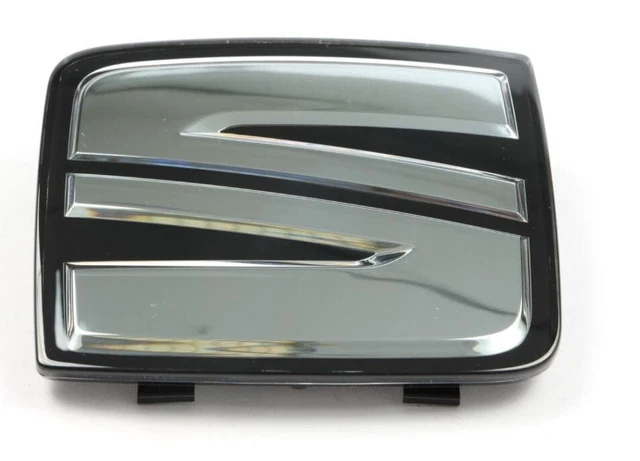 ITRADE Gloss Blue Metal FR Rear Boot Badge Emblem For Seat Leon, Ibiza, Ateca – Black, Front/Rear