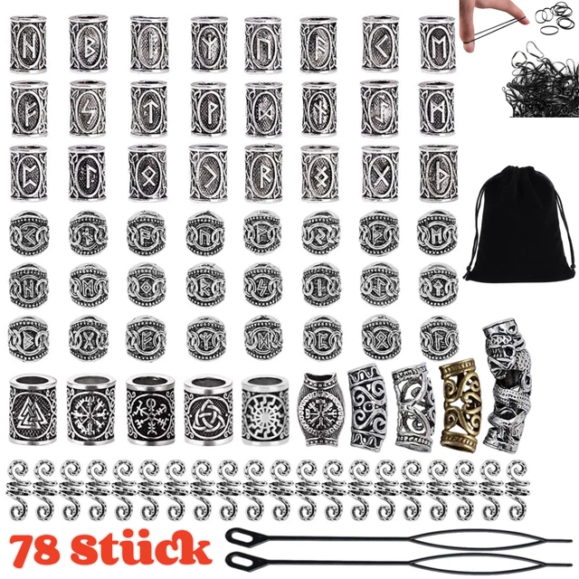 GEEHUA 70 Stück Dreadlocks Haarschmuck – Verstellbare Haarringe Aus Metall Für Zöpfe & Flechten