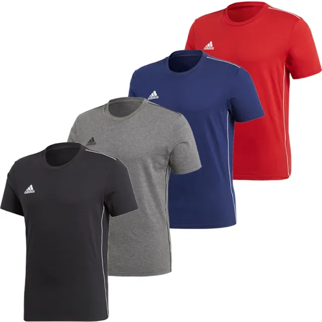 Adidas Boys Core 18 T-Shirt Kids Short Sleeve Cotton T Shirts TShirt Tee Tops