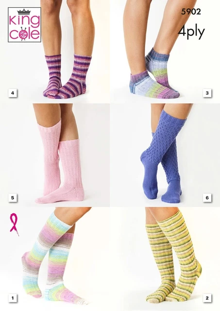 King Cole Strickmuster 5902 Socken 4-lagig, verschiedene Größen
