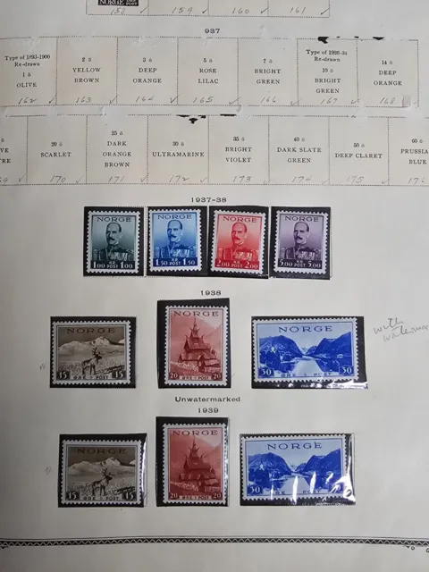 Norway Mint NH Stamp Collection in Album