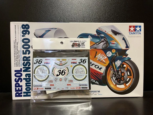 383 Tamiya 1/12 Repsol Honda Nsr500'98 Unassembled With Custom Decals
