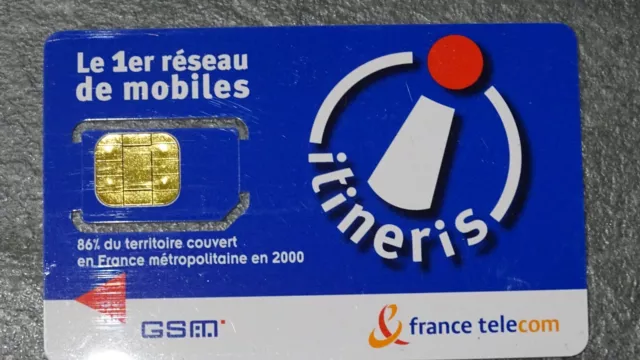 Ancien Telephone Vintage Carte Sim Itineris Gsm  Telephone Portable