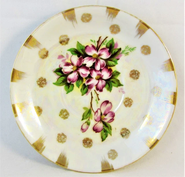 Saucer Floral Pattern 5 5/8" Grantcrest China Rare Collectible Made in Japan FS