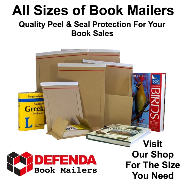 Book Wrap Mailer A5 A4 A3 STRONG Quality CardBoard Parcel Postal Boxes Peel Seal