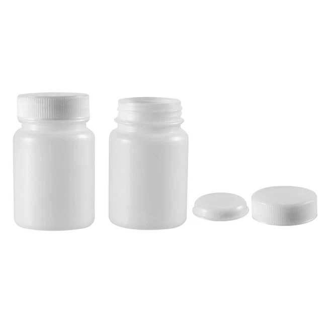 Plastique Laboratoire Chimique Bouteille 50ml/1.7oz Large Bouche Conteneur 2Pcs