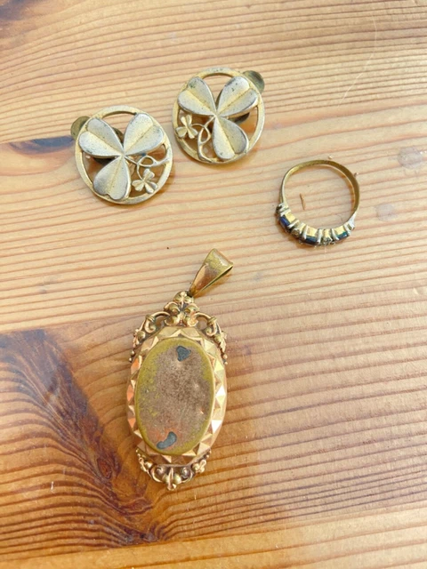 Broche Vintage Michaela Frey En émail Cloisonné Bleu Sur Plaqué Or - Pièce Magnifique Et Rétro