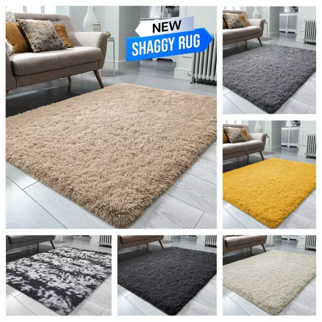 Thick Large Anti Slip Shaggy Rugs Soft Fluffy Rug Living Room Bedroom Carpet Mat