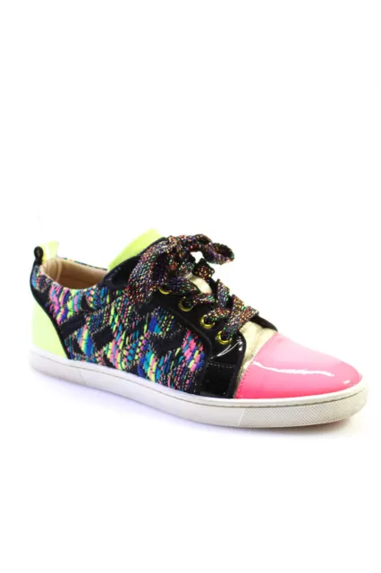 Christian Louboutin Womens Multicolor Printed Fashion Sneakers Shoes Size 6.5