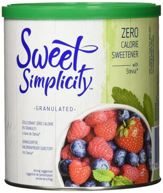 Dolcificante Sweet Simplicity granuli di stevia senza calorie 2x 500g MHD 31/05/2023
