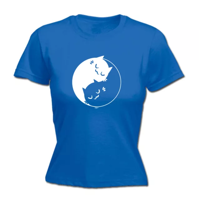 Yin Yang Cat - Womens T Shirt Funny T-Shirt Novelty Gift tshirt Gifts T Shirts