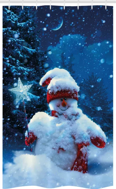 Navidad Cortina de Ducha Muñeco de nieve de la varita mágica