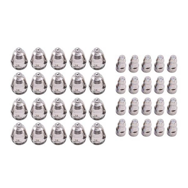 40Pcs P80 Nozzle/Tip Electrode Consumables Plasma Cutting Torch Spare Parts P9X7