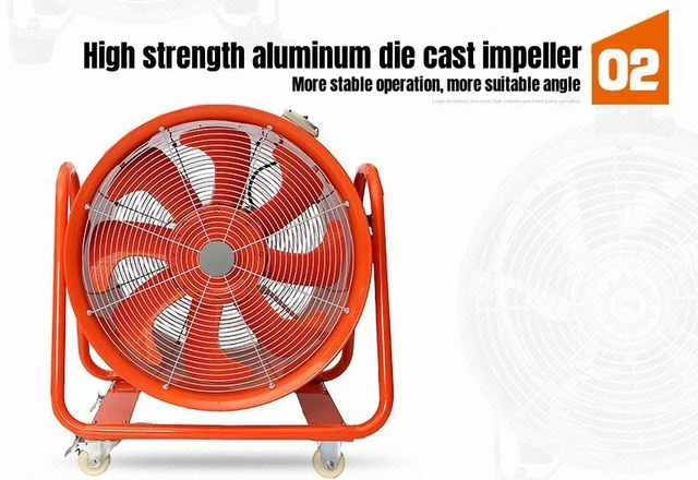ATEX PORTABLE VENTILATOR Axial Blower Workshop Extractor Industrial Fan ...