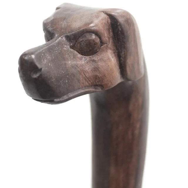 Dog Head Handle Walking Cane Stick Hand Carved Wooden Walking Stick X_Mass GIFT