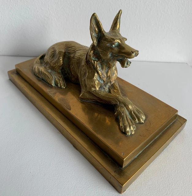 German Shepherd Chien Bronze, Animal Bronze 2