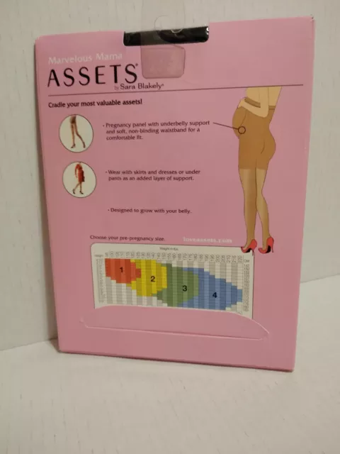 Sara Blakely Marvelous Mama Assets Maternity Pantyhose Black Size 2 2