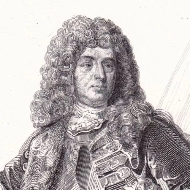 Portrait XIXe François de Neufville Marquis de Villeroy Maréchal Armée d'Italie 2