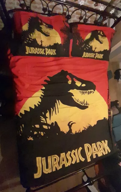 Vintage Jurassic Park/Doppelbettbezug Bettwäsche Set Sehr guter Zustand