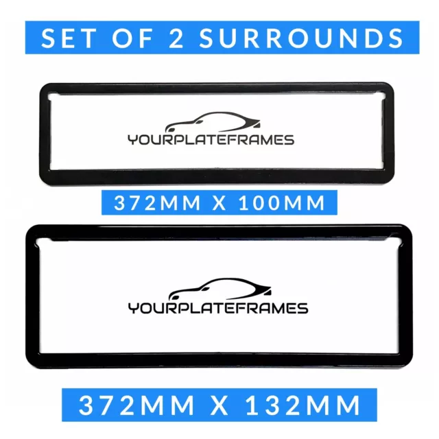 Number Plate Surrounds TAS Slimline/Standard Combination Black Front and Rear