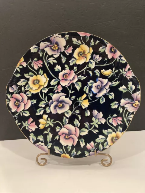 Stunning Royal Winton Grimwades “May Festival” Navy Floral Serving Platter