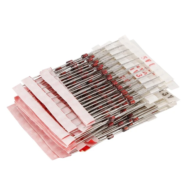 Kit assortimento diodi Zener da 1 W (da 3 V a 33 V) 250 pz 25 valori 1 W set assortimento z1W7