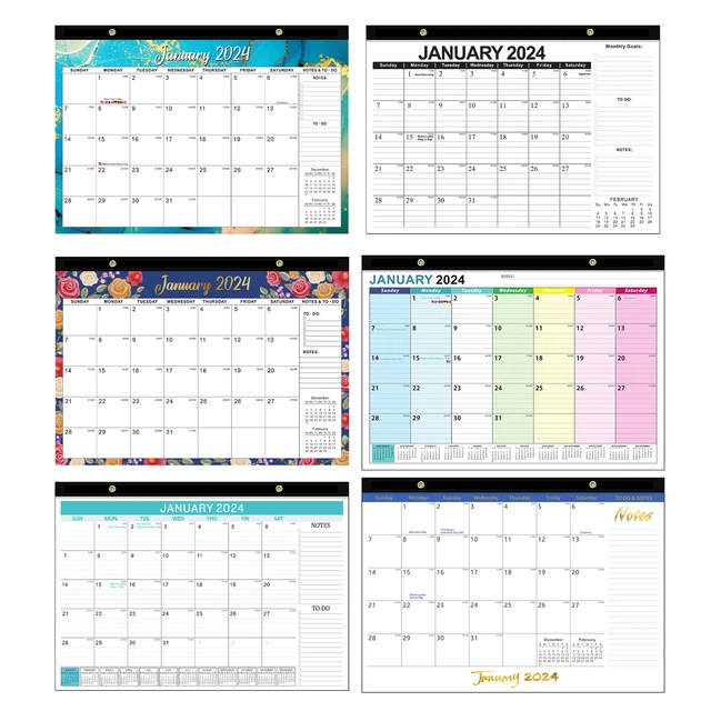 Calendar 2024-25 Two Year Planner Desktop Calendar 18 Month Desk Wall Calendar