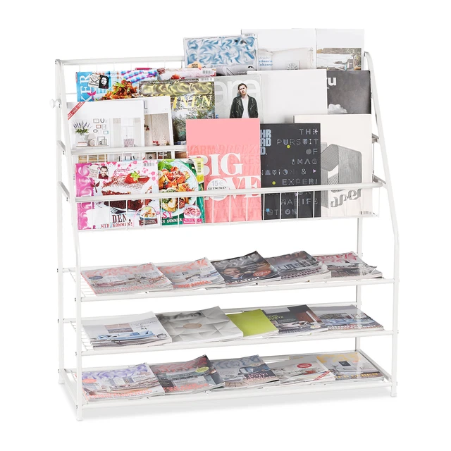 Portagiornali terra porta riviste giornali organizer libreria metallo scaffale