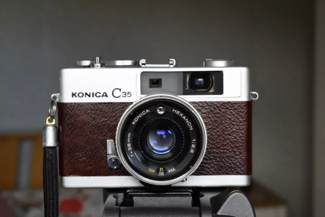 Konica C35 rangefinder camera - 38mm F2.8 lens - new light seals