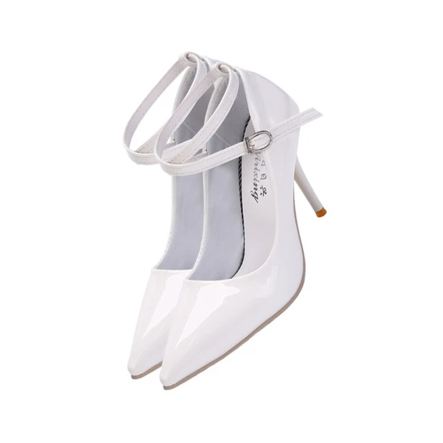 Stiletto Buckle Straps Heels Trendy Heels Chunky Platform Heels One Word Belt 3