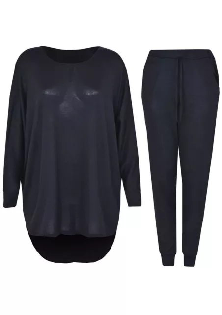 Women's Tracksuit Set High Low Top and Jogger Bottoms Loungewear Set 2 Piece