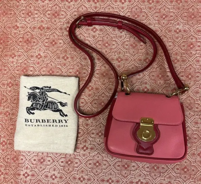 Burberry Handbag Small DK88 Top Handle in Blossom Pink Leather Crossbody Bag