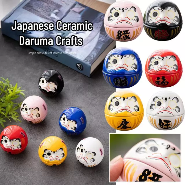 Japanese Ceramic Daruma Doll Crafts Lucky Charm Fortune OFF Ornament -50% W9L0