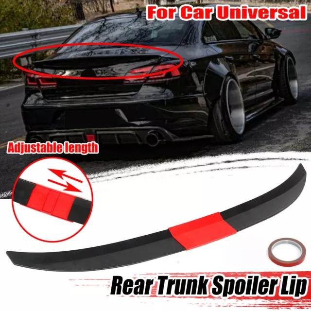 3Pcs Auto ABS Sedan Roof Spoiler Universal Extension Airfoil Trunk Rear  Wing DIY Adjustable Length Car Accessories Tuning