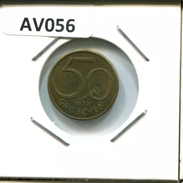 50 GROSCHEN 1972 AUSTRIA Coin #AV056C