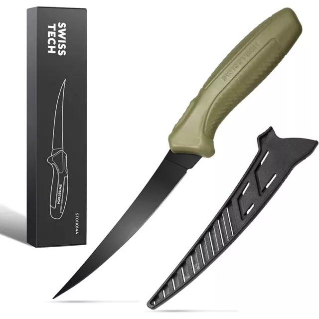 SWISS+TECH 6 FILLET Fishing Knife for Filleting Boning with Foam Handle  Sheath $19.89 - PicClick