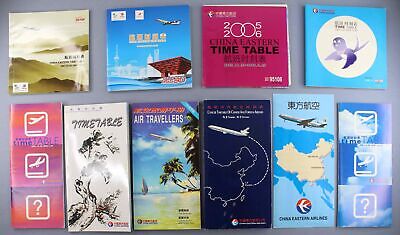 China Eastern Airline Timetables X 10 -  1996 1998 2001 2005 2005/06 2007 2010