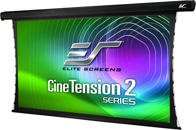 Cinetension 2, 110-Inch Diagonal 16:9, 4K/8K Tab-Tensioned Electric Drop down Pr