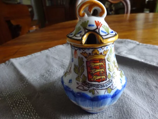 ANCIEN PETIT MOUTARDIER EN FAIENCE BAGNOLLES de l'ORNE 2