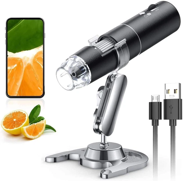 Wireless Digital Microscope, Skybasic 50X-1000X Magnification WiFi Portable H...
