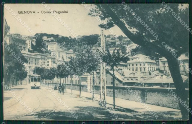 Genova Città Corso Paganini Tram FORI cartolina VK0695