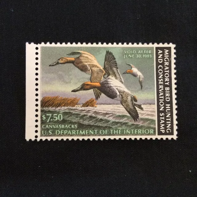 RW49- 1982-83 U.S. Federal Duck Stamp  M/NH Featuring the Canvasback Duck