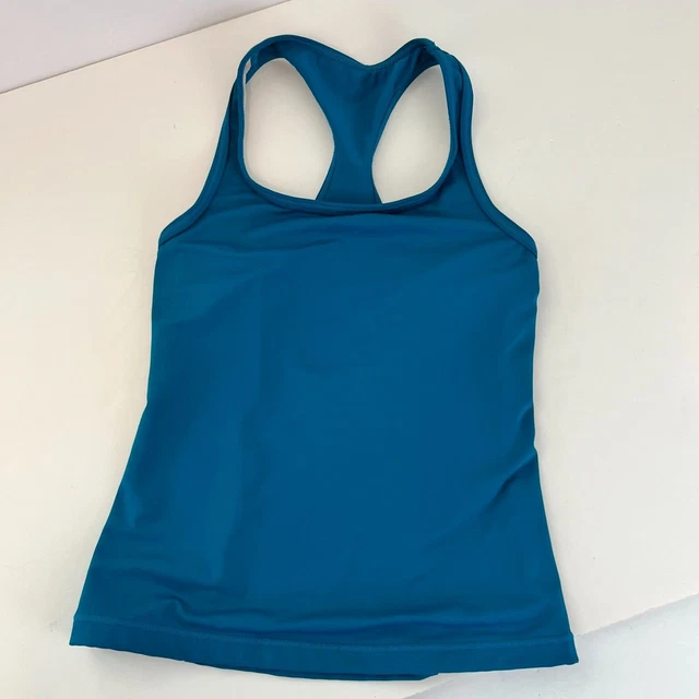 Weissman IC 7 8 Blue Racerback Scoop Neck Tank Top Teal Blue