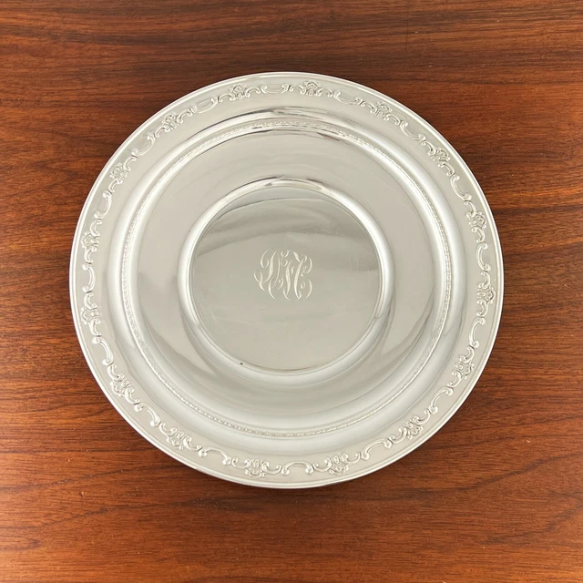 Gorham American Sterling Silver Sandwich Tray #1123 Strasbourg Monogram Dfc