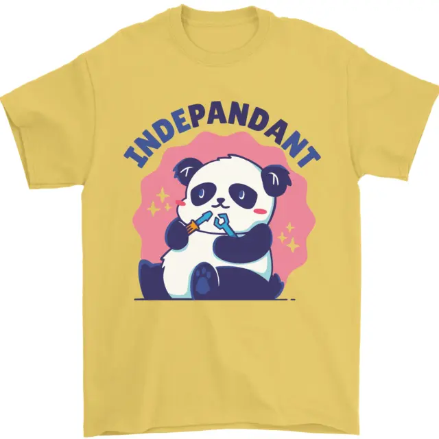 T-shirt da uomo Indepandant divertente indipendente panda orso 100% cotone 10