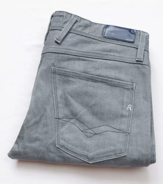 REPLAY ANBASS SLIM Straight Jeans mens size W33 L32 M Medium grey ...