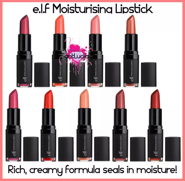 Elf E.l.f Moisturising Lipstick Lip Stick Red Pink Fuschia Velvet Nude Coral